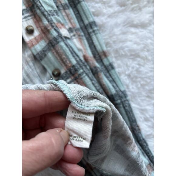 Modish Rebel Women’s Sz. S Button Plaid Shirt. Soft, Comfortable - Picture 5 of 15